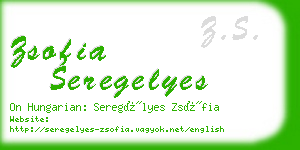 zsofia seregelyes business card